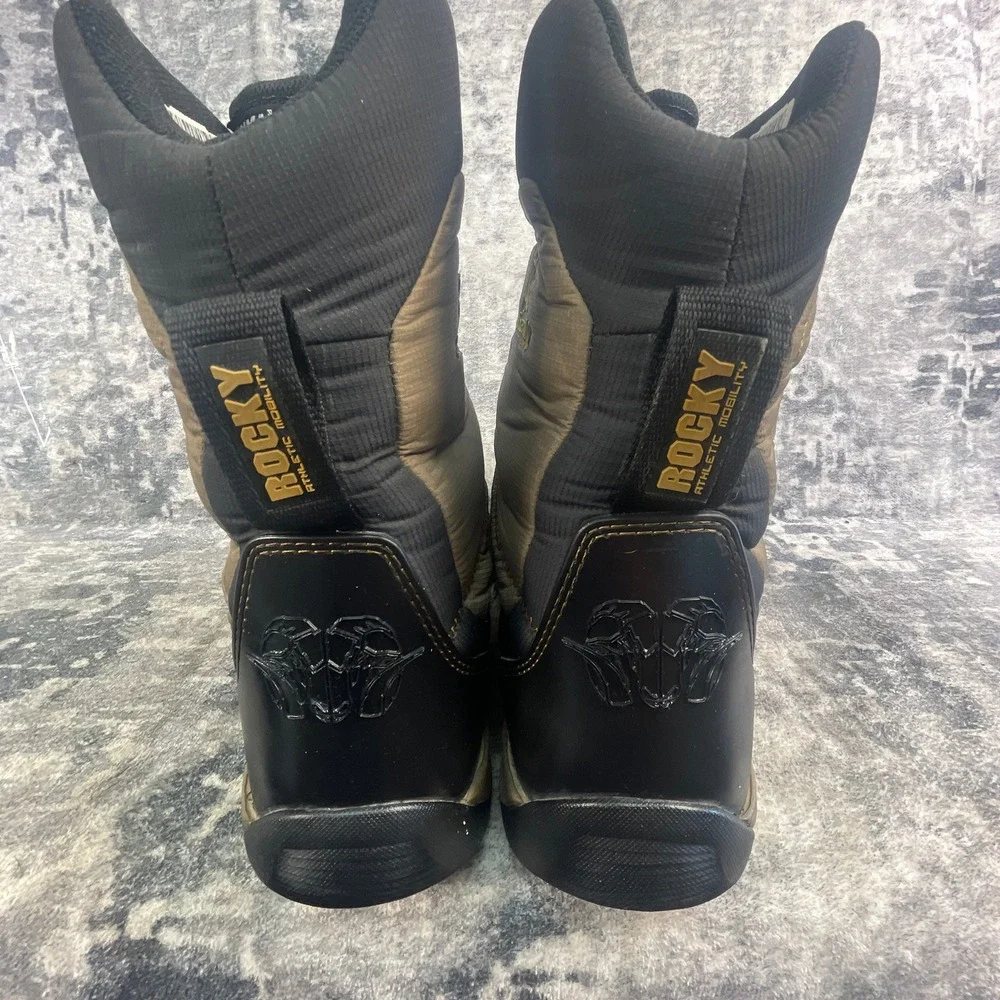 Rocky Mens 11 M Athletic Mobility L3 Hunting Boots Quilted Gore-Tex Tan Brown
